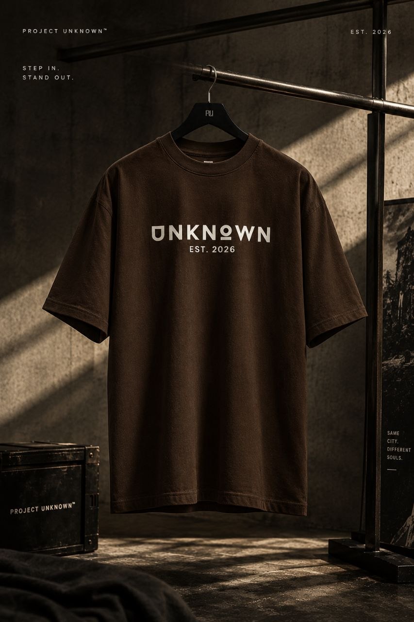 UNKNOWN TEE — BROWN (OVERSIZED TEE)